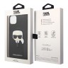 Чехол Lagerfeld PU Saffiano Karl head Patch Hard для iPhone 14, черный