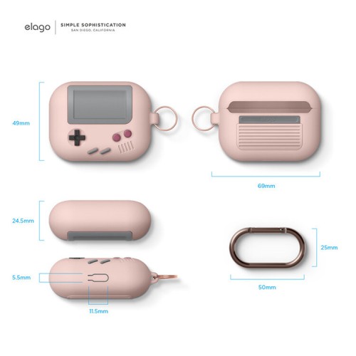 Чехол Elago AW5 Hang case для AirPods Pro, розовый