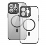 Чехол Baseus Frame Magnetic case +Tempered glass для iPhone 14 Pro Max, черная рамка (magsafe)
