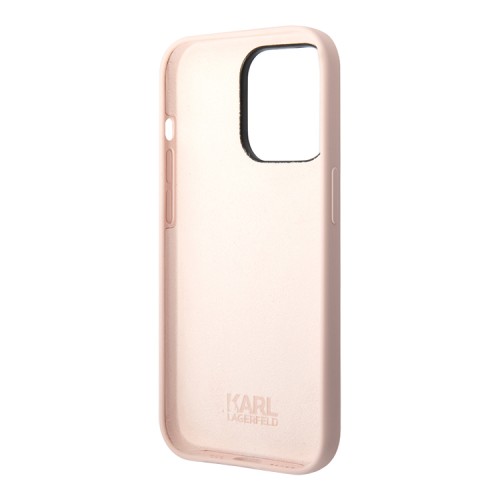 Чехол Lagerfeld Liquid silicone Choupette body Hard для iPhone 14 Pro Max, розовый