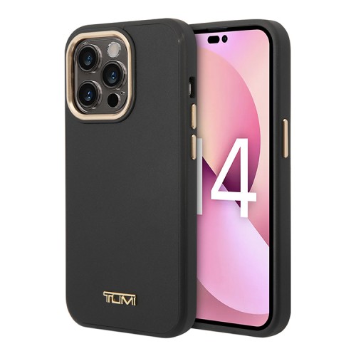 Кожаный чехол TUMI Leather Women Smooth Hard для iPhone 14 Pro Max, черный