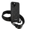Чехол Lagerfeld Crossbody PU Monogram with Strap Hard для iPhone 14, черный