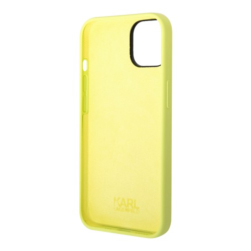 Чехол Lagerfeld Liquid silicone RSG Round logo Hard для iPhone 14 Plus, зеленый