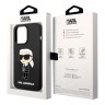 Lagerfeld для iPhone 15 Pro Max чехол Liquid silicone NFT Karl Ikonik Hard Black