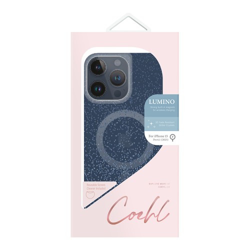 Uniq для iPhone 15 Pro чехол COEHL Lumino Prussian Blue (MagSafe)