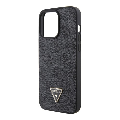 Guess для iPhone 15 Pro Max чехол Crossbody PU 4G Triangle Diamond logo Hard + Universal Strap Black