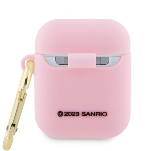 Hello Kitty для Airpods 1/2 чехол Liquid silicone 3D Rubber Kitty Head Pink
