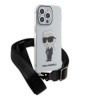 Karl Lagerfeld для iPhone 15 Pro Max чехол Crossbody PC/TPU NFT Karl Ikonik + Big Strap Hard Transparent
