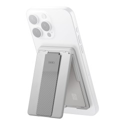 Uniq магнитный бумажник Heldro ID Magnetic cardholder with Grip-Band and Stand Chalk Grey