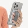 Uniq магнитный бумажник Heldro ID Magnetic cardholder with Grip-Band and Stand Chalk Grey
