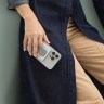 Uniq магнитный бумажник Heldro ID Magnetic cardholder with Grip-Band and Stand Chalk Grey