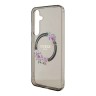 Guess для Galaxy S24+ чехол PC/TPU Flowers Wreath Hard Black (MagSafe)