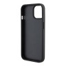 U.S. Polo для iPhone 15 чехол PU Double horse logo and Tricolor line Hard Black