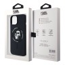Karl Lagerfeld для iPhone 15 чехол Liquid Silicone NFT Karl & Choupette Body Hard Black (MagSafe)