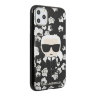 Чехол Karl Lagerfeld TPU Collection Flower Hard для iPhone 11 Pro, черный