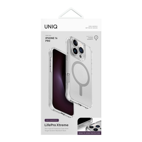 Uniq для iPhone 16 Pro чехол Lifepro Xtreme AF Frost Clear (MagSafe)