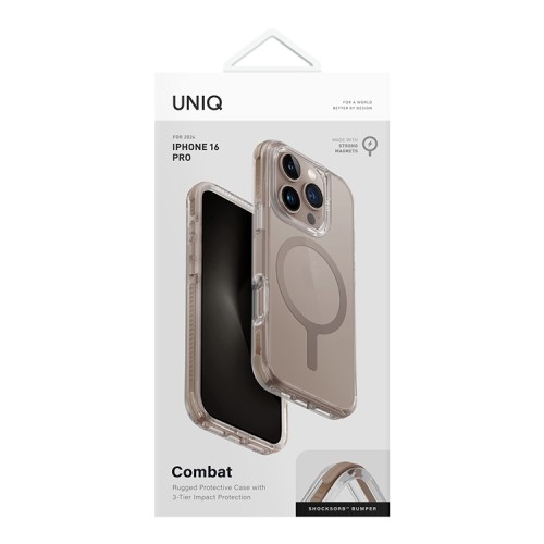 Uniq для iPhone 16 Pro чехол Combat Taupe Gold (MagSafe)