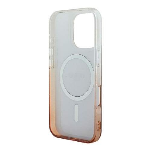 Guess для iPhone 16 Pro Max чехол PC/TPU Glitter Gradient Brown (MagSafe)