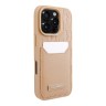 Karl Lagerfeld для iPhone 16 Pro Grained Monogram чехол с карманом для карты из PU кожи, коричневый