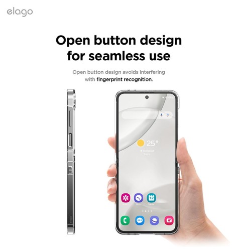 Elago для Galaxy Z Flip 6 чехол HYBRID (pc) Clear
