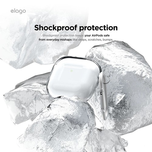 Elago для AirPods 4 чехол Clear Hang case Transparent