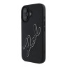 Karl Lagerfeld для iPhone 16 чехол 3D Rubber Bicolor Signature Hard Black