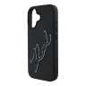 Karl Lagerfeld для iPhone 16 чехол 3D Rubber Bicolor Signature Hard Black