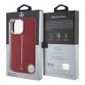 Mercedes для iPhone 16 Pro Max чехол Liquid silicone Vertical stripe Red (MagSafe)