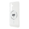 Karl Lagerfeld для Galaxy S25 чехол PC/TPU NFT Choupette Head Metal camera Hard White (MagSafe)