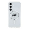 Karl Lagerfeld для Galaxy S25 чехол PC/TPU NFT Choupette Head Metal camera Hard White (MagSafe)