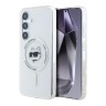 Karl Lagerfeld для Galaxy S25 чехол PC/TPU NFT Choupette Head Metal camera Hard White (MagSafe)