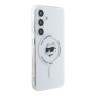 Karl Lagerfeld для Galaxy S25 чехол PC/TPU NFT Choupette Head Metal camera Hard White (MagSafe)