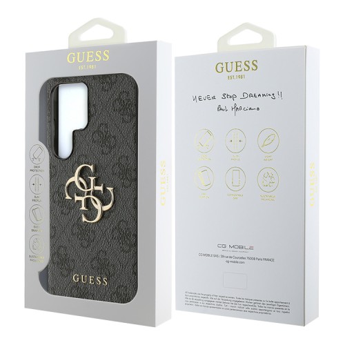 Guess для Galaxy S25 Ultra чехол PU 4G Big metal logo Hard Black