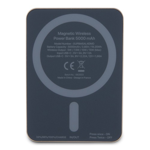 Guess АКБ MagSafe with Metal Script logo 5000 mAh 15W Gold