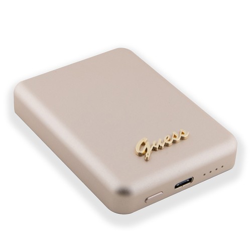 Guess АКБ MagSafe with Metal Script logo 5000 mAh 15W Gold