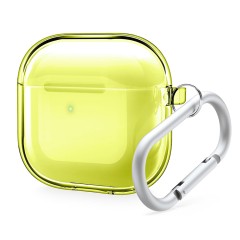 Elago для AirPods 4 чехол Clear Hang case Neon Yellow