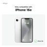 Elago для iPhone 16e чехол Soft silicone (Liquid) Light Blue (MagSafe)