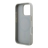 Karl Lagerfeld для iPhone 16 Pro Max чехол PU Grained leather Sketch with Metal logo Hard Grey (MagSafe)
