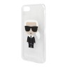 Чехол Karl Lagerfeld Karl Iconik Hard Glitter для iPhone 7/8/SE, серебристый