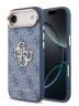 Guess для iPhone Air чехол PU 4G Big metal logo Gold camera Hard Blue
