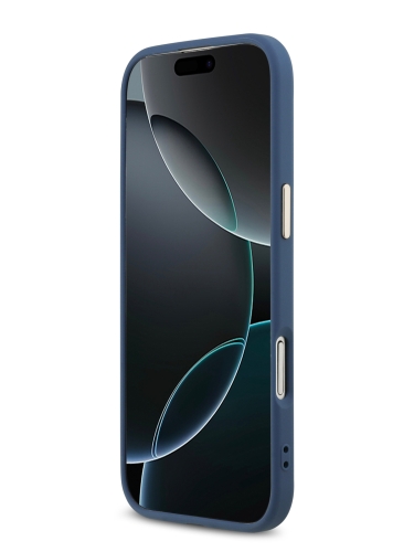 Guess для iPhone Air чехол PU 4G Big metal logo Gold camera Hard Blue