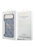Guess для iPhone Air чехол PU 4G Big metal logo Gold camera Hard Blue