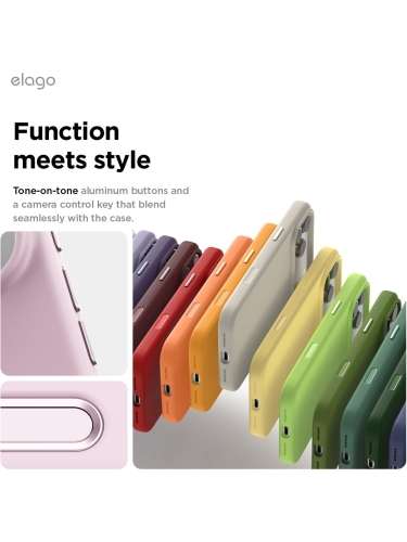 Elago для iPhone 17 Pro Max чехол Magnetic Silicone Light Lilac (MagSafe)