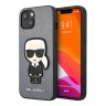 Чехол Karl Lagerfeld PU Saffiano Ikonik Patch (metal) Hard для iPhone 13, серебристый