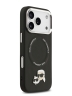 Karl Lagerfeld для iPhone 17 Pro чехол PU NFT Karl & Choup heads Metal pin & Cam Hard Black (MagSafe)