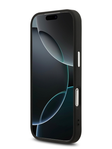 Karl Lagerfeld для iPhone 17 Pro чехол PU NFT Karl & Choup heads Metal pin & Cam Hard Black (MagSafe)