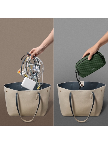 Tomtoc Travel сумка для аксессуаров Light-T12 Electronic Accessory Pouch M 1.8L Green