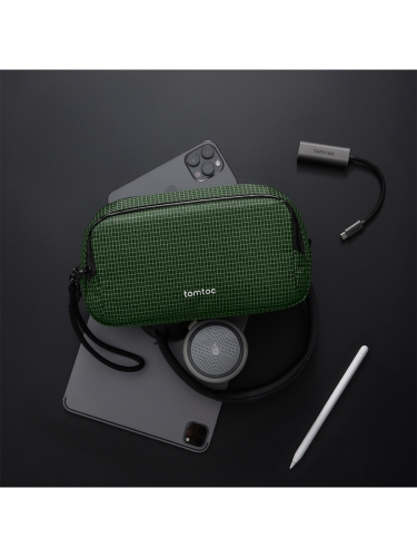 Tomtoc Travel сумка для аксессуаров Light-T12 Electronic Accessory Pouch M 1.8L Green