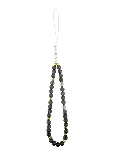 Guess для iPhone 17 Pro Max чехол IML Glitter Hard + Pearl Hand Strap Black (MagSafe)