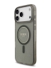 Guess для iPhone 17 Pro Max чехол IML Glitter Hard + Pearl Hand Strap Black (MagSafe)